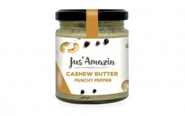 Jus' Amazin Cashew Butter, Punchy Pepper   Glass Jar  200 grams